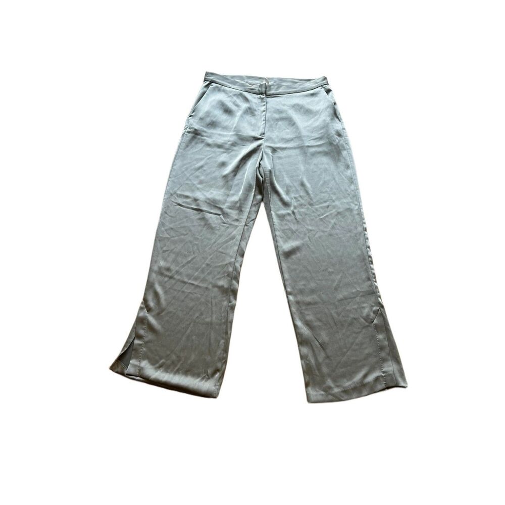 H&M Grey Wide-Leg Trousers - Size US 16